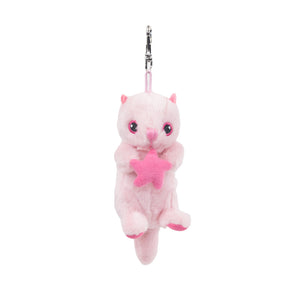 Pink Sea Otter Stuffy Keyring