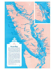 Map of Vancouver Island - 1951 Canadian Pacific Steamships