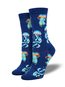 WOMEN'S BAMBOO "DEEP SEA JELLIES" SOCKS